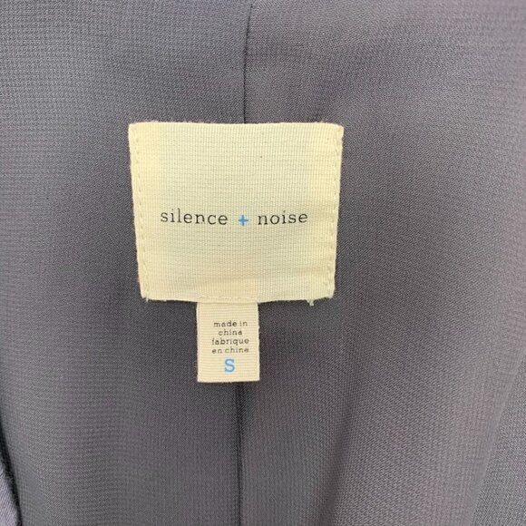 Silence + Noise Blazer Small Kimono Open Front Blazer Gray Lightweight - Picture 2 of 11